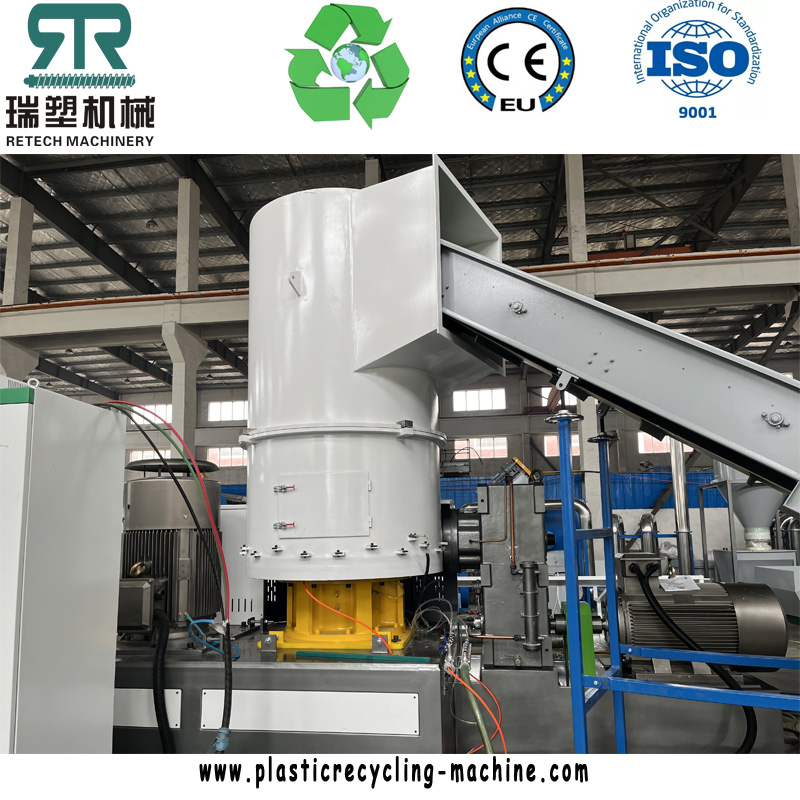 HDPE Film T-shirt Bag Offcut Plastic Recycling Pelletizing Machine 