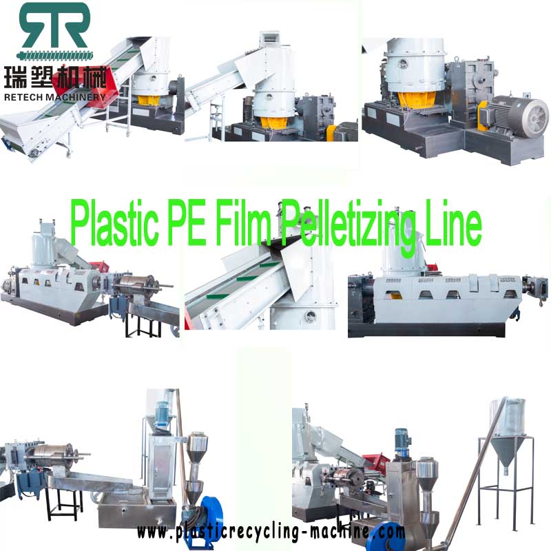Plastic PE film pelletizing line