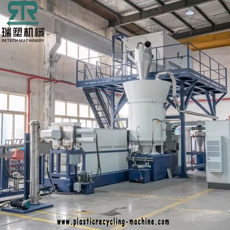 BOPET Film Recycling Pelletizing Machine Plant with compactor cutting