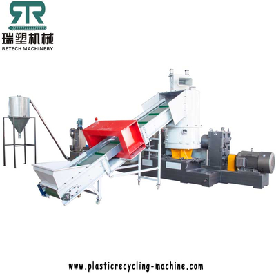 500kg/hr Plastic PE LDPE HDPE BOPP LLDPE Film Compactor Double Stage Die Face Cutting Pelletizing Line