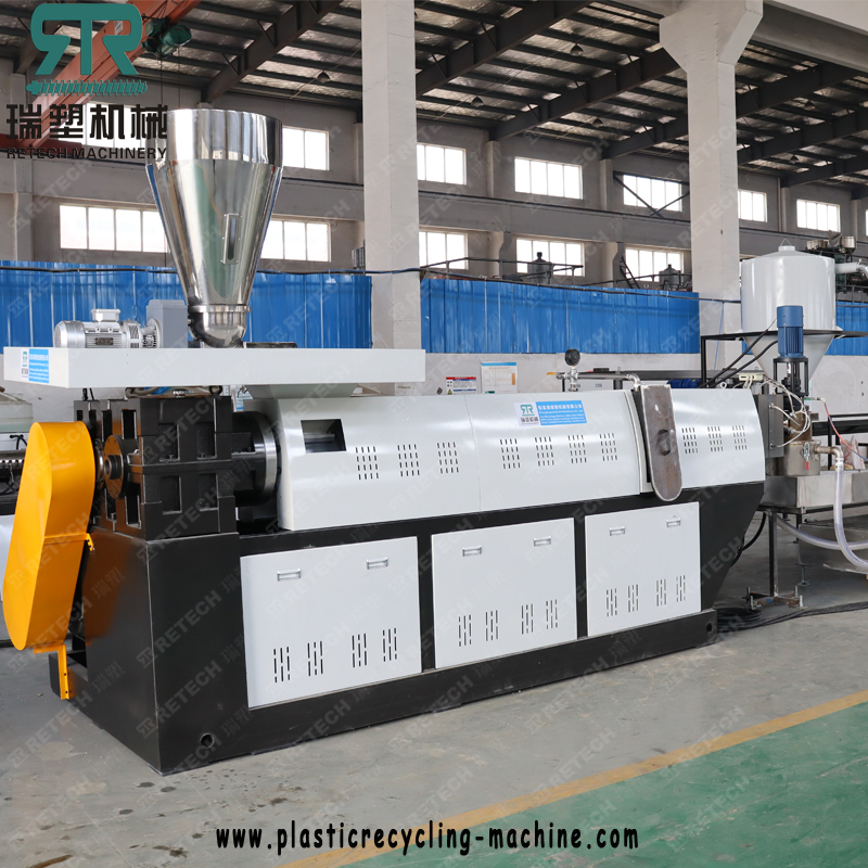 Plastic HDPE PP PS Rigid Flakes Recycling Pelletizing Machine