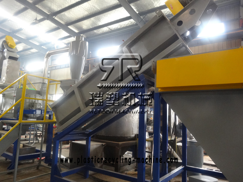 high speed friction of PET bottle recycling line remove strong dirties 