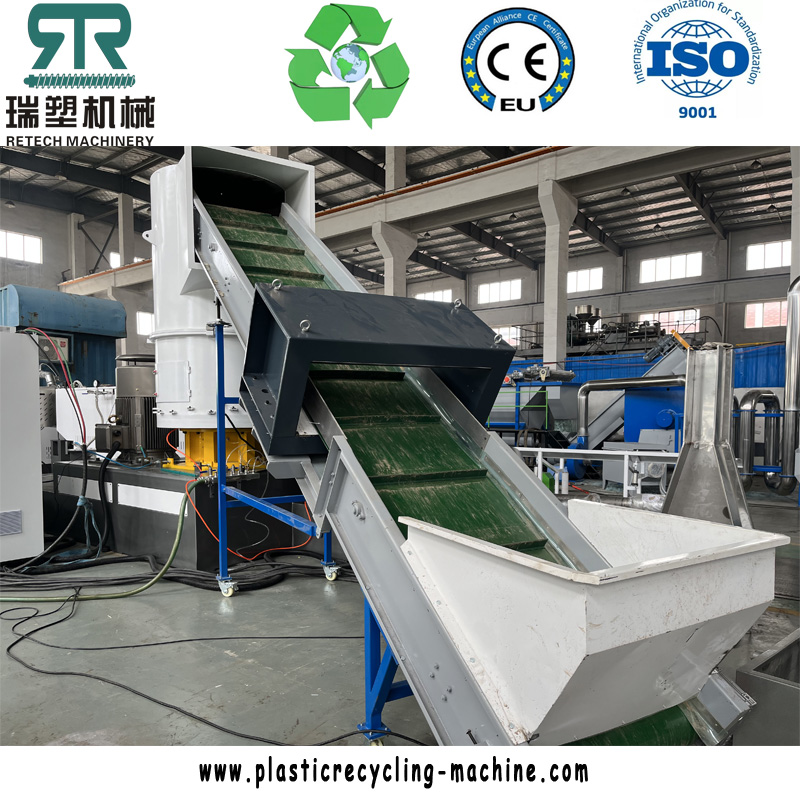 800kg/hr HDPE Bag LDPE Film Plastic Compactor Double Stage Pelletizing Machine